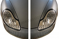 P563645 - KIT DE FAROL DIANTEIRO COM LED, FUNDO CROMADO - O PAR para Porsche Boxster / 986 • 1998 • Boxster 2.5 • Cabrio • Caixa manual 5 velocidades